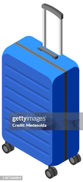 koffer isometrisch - handtasche stock-grafiken, -clipart, -cartoons und -symbole
