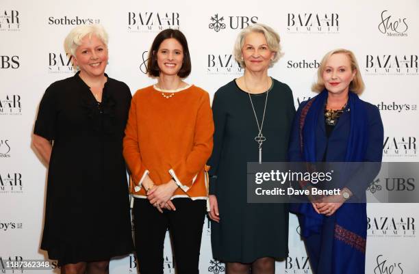 Carrie Gracie, Emilie Bellet, Diana Chambers, Eva Lindholm attend the Harper's Bazaar at Work Summit in partnership with UBS on November 13, 2019 in...