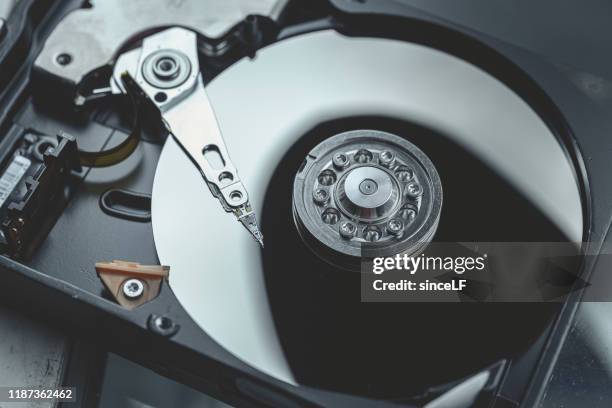hard drive internal structure - computer memory storage stock pictures, royalty-free photos & images