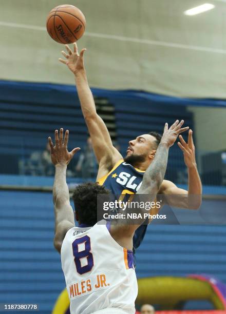 Nigel Williams-Goss of the Salt Lake City Stars drives to the basket against the Northern Arizona Suns during an NBA G-League game at the Lifetime...