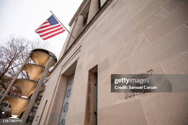 The Justice Department building on a foggy morning on December 9, 2019 in Washington, DC. It is expected that the Justice Department Inspector...