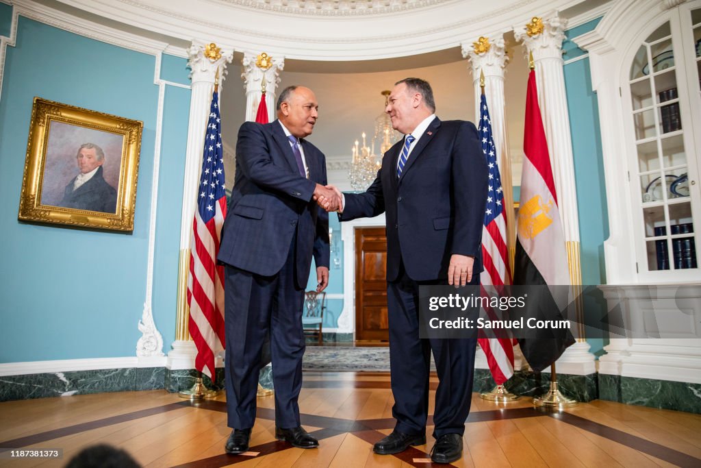 Secretary Of State Pompeo Meets With Egyptian Foreign Minister Sameh Shoukry