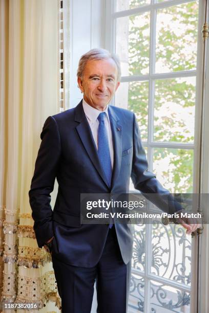 Of LVMH Bernard Arnault is photographed for Paris Match on June 19, 2017 in Paris, France.