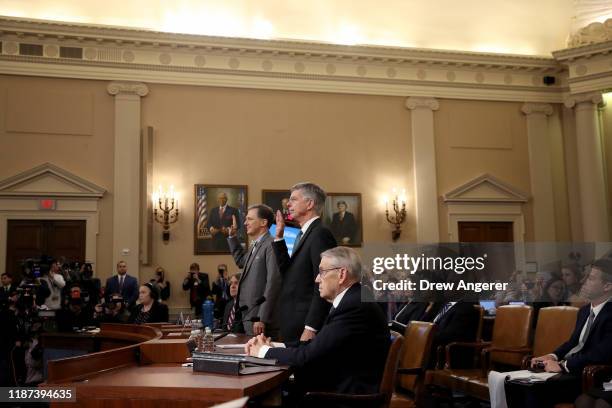 Top U.S. Diplomat to Ukraine, William B. Taylor Jr. , and Deputy Assistant Secretary for European and Eurasian Affairs George P. Kent are sworn in...