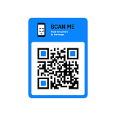 QR code scanning sticker for smartphone.