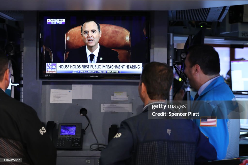 Americans Gather To Watch The First Open Hearing Of The Trump Impeachment Inquiry