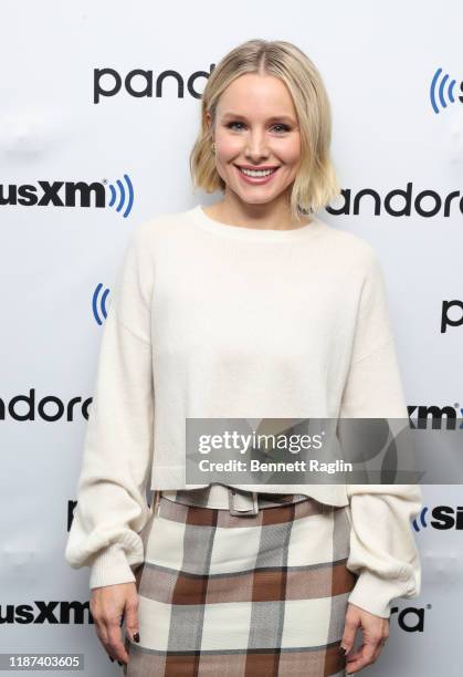 Actress Kristen Bell visits SiriusXM's Town Hall at SiriusXM Studios on November 13, 2019 in New York City.