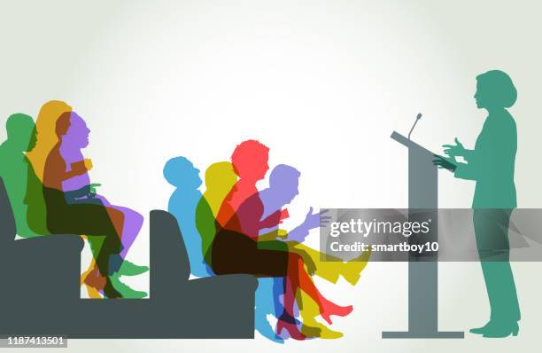 politicians debating - microphone debate stock illustrations