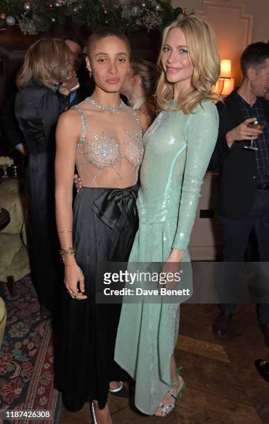 Adwoa Aboah and Poppy Delevingne attend an intimate dinner hosted by Edward Enninful and Anne Mensah in celebration of the BAFTA Breakthrough Brits...