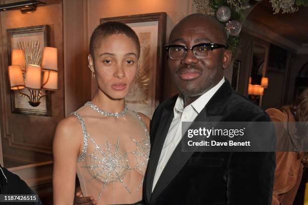 Adwoa Aboah and Editor-In-Chief of British Vogue Edward Enninful attend an intimate dinner hosted by Edward Enninful and Anne Mensah in celebration...