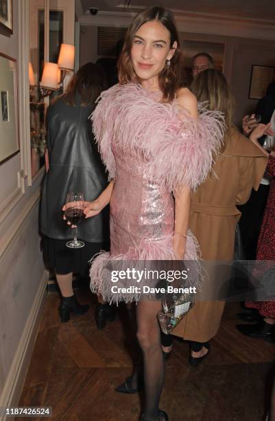 Alexa Chung attends an intimate dinner hosted by Edward Enninful and Anne Mensah in celebration of the BAFTA Breakthrough Brits at Kettner's on...