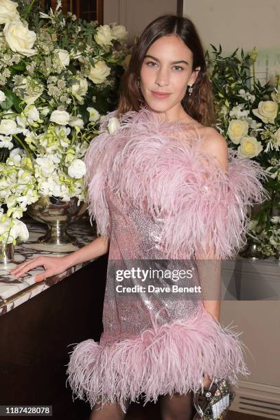 Alexa Chung attends an intimate dinner hosted by Edward Enninful and Anne Mensah in celebration of the BAFTA Breakthrough Brits at Kettner's on...