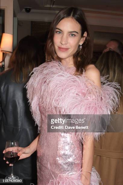 Alexa Chung attends an intimate dinner hosted by Edward Enninful and Anne Mensah in celebration of the BAFTA Breakthrough Brits at Kettner's on...