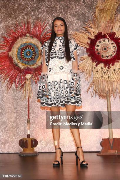 Ishbel Bautista poses for photos during 'Hernan' TV Series Press Conference at Four Seasons Hotel Mexico City on November 13, 2019 in Mexico City,...
