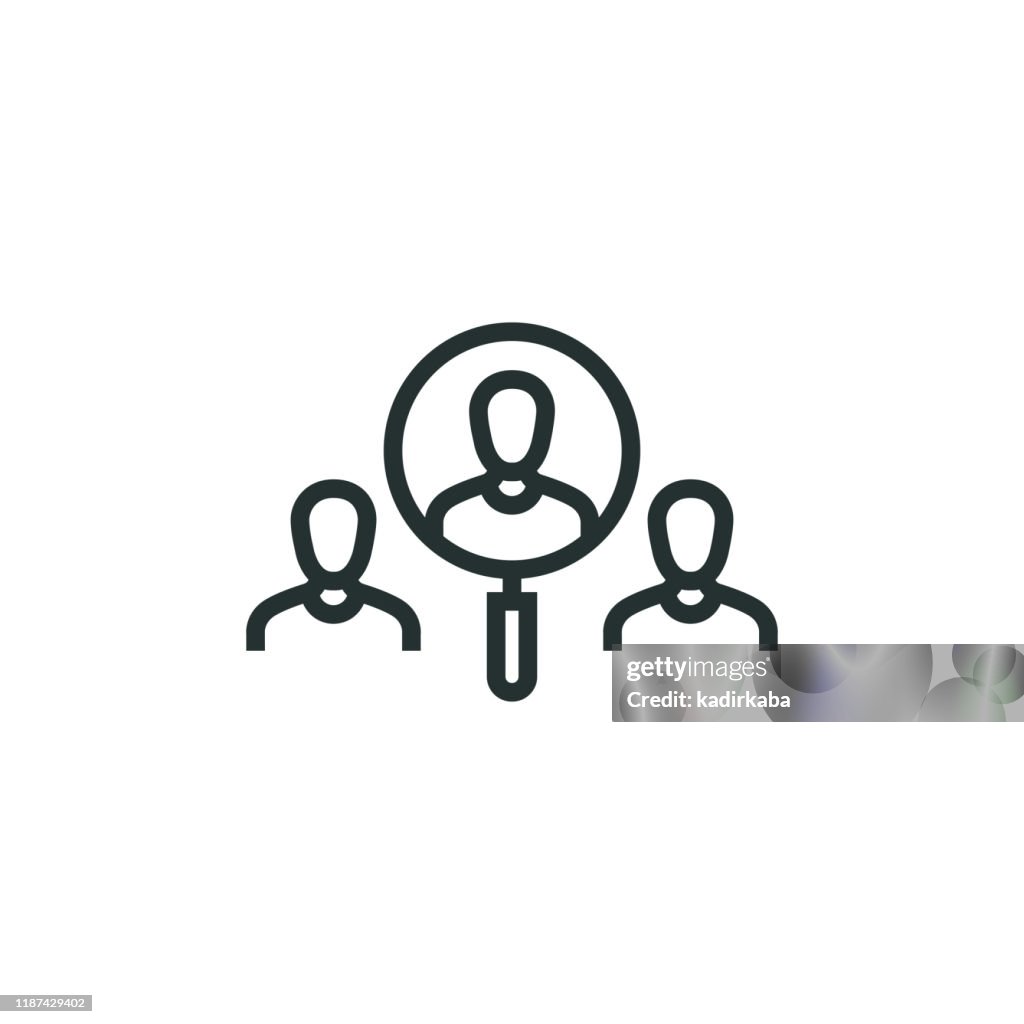 Ikon för rekryterings linje