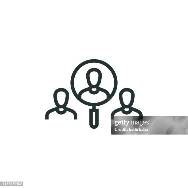 recruiting line icon - job listing stock illustrations