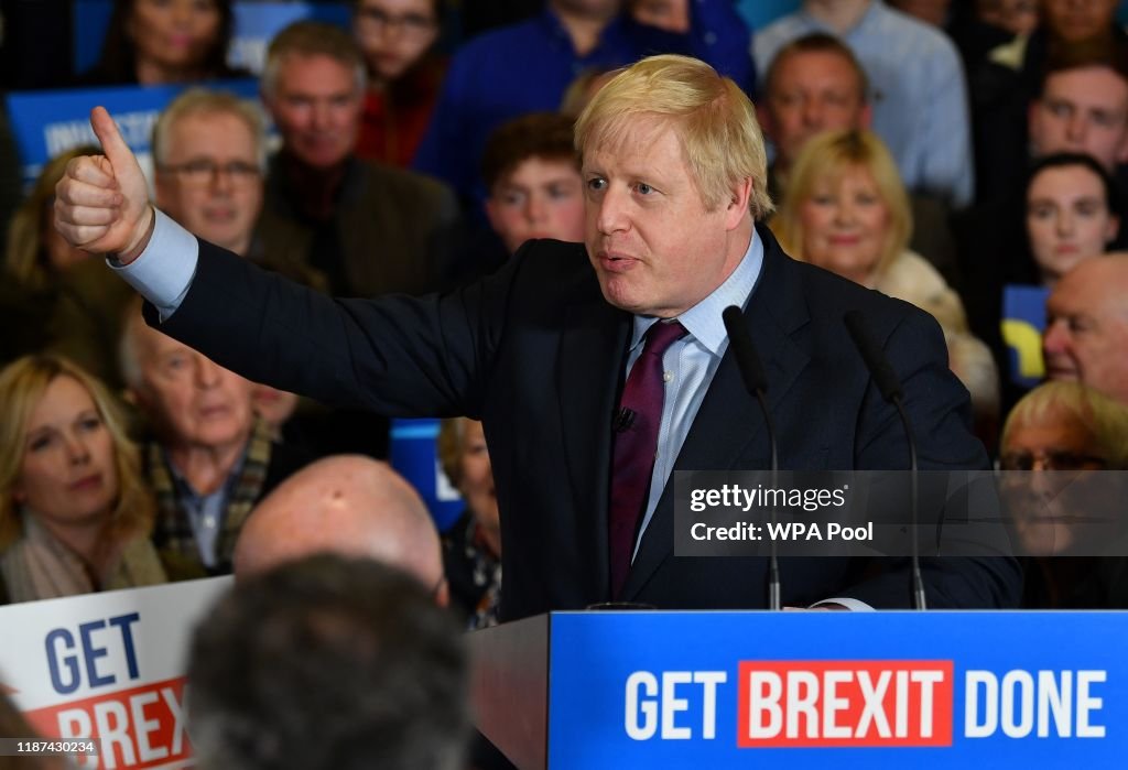 Boris Johnson Visits North East In Campaign's Final Days