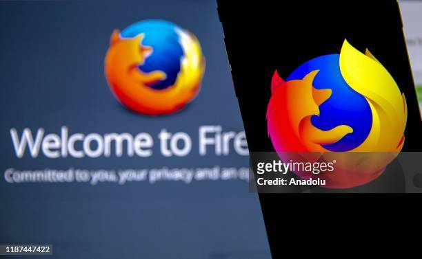 In this illustration photo web browser Mozilla Firefox logos are seen displayed on a laptop and phone screen in Ankara, Turkey on December 10, 2019.