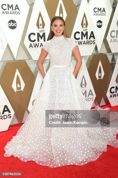 Hannah Brown attends the 53rd annual CMA Awards at the Music City Center on November 13, 2019 in Nashville, Tennessee.