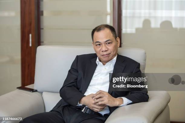 Pham Nhat Vuong, chairman of Vingroup JSC, poses for a photograph in Hanoi, Vietnam, on Thursday, Dec. 5, 2019. Vuong, the billionaire behind...