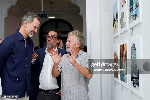 King Felipe VI of Spain, Mauricio Vicent and Javier Mariscal attend ‘500 Anos de la Ciudad de La Havana’ new book presentation at the Spanish Embassy...