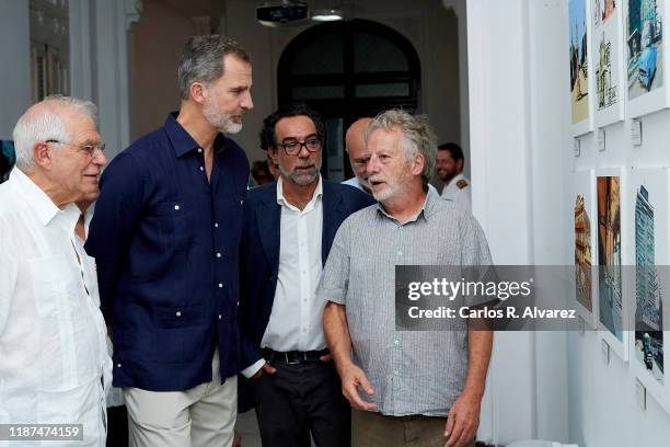 Minister Josep Borrell, King Felipe VI of Spain, Mauricio Vicent and Javier Mariscal attend ‘500 Anos de la Ciudad de La Havana’ new book...