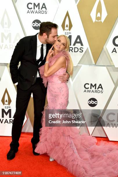 Kristin Chenoweth and Josh Bryant attend the 53rd annual CMA Awards at the Music City Center on November 13, 2019 in Nashville, Tennessee.