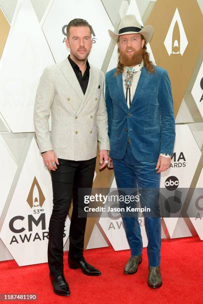 Osborne and John Osborne of musical duo Brothers Osborne attend the 53rd annual CMA Awards at the Music City Center on November 13, 2019 in...
