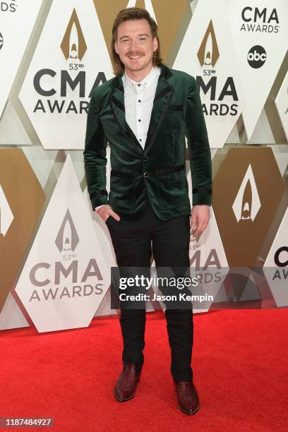 Morgan Wallen attends the 53rd annual CMA Awards at the Music City Center on November 13, 2019 in Nashville, Tennessee.