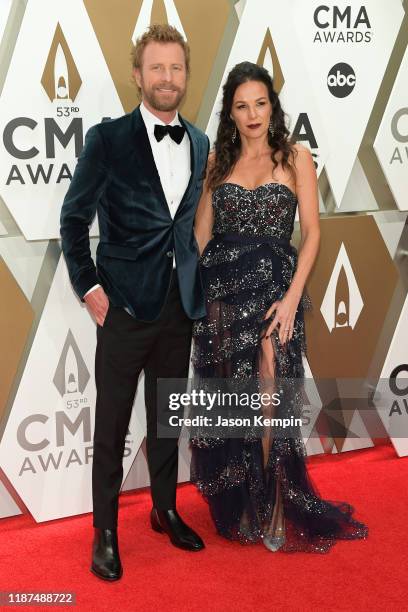 Dierks Bentley and Cassidy Black attend the 53rd annual CMA Awards at the Music City Center on November 13, 2019 in Nashville, Tennessee.