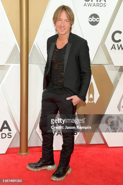 Keith Urban attends the 53rd annual CMA Awards at the Music City Center on November 13, 2019 in Nashville, Tennessee.