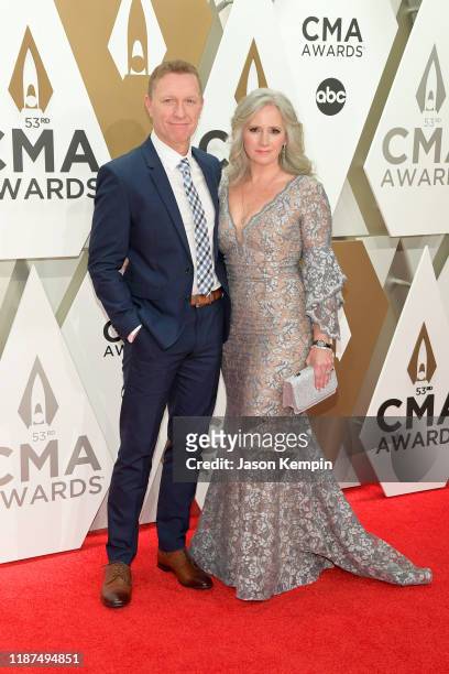 Craig Morgan and Karen Greer attend the 53rd annual CMA Awards at the Music City Center on November 13, 2019 in Nashville, Tennessee.