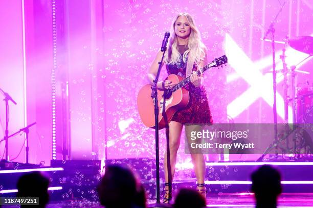 Miranda Lambert performs onstage during the 53rd annual CMA Awards at the Bridgestone Arena on November 13, 2019 in Nashville, Tennessee.
