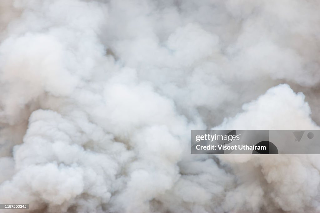 Smoke caused by explosions