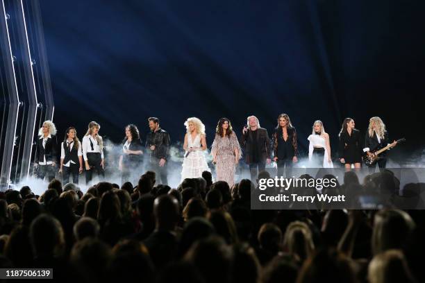 Jennifer Wayne, Naomi Cooke and Hannah Mulholland of Runaway June, Ashley McBryde, Jimi Westbrook, Kimberly Schlapman, Karen Fairchild, Phillip Sweet...