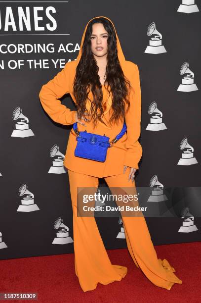 Rosalia attends the Latin Recording Academy's 2019 Person of the Year gala honoring Juanes at the Premier Ballroom at MGM Grand Hotel & Casino on...