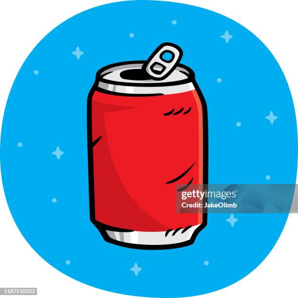 soda can doodle - soft drink can stock illustrations