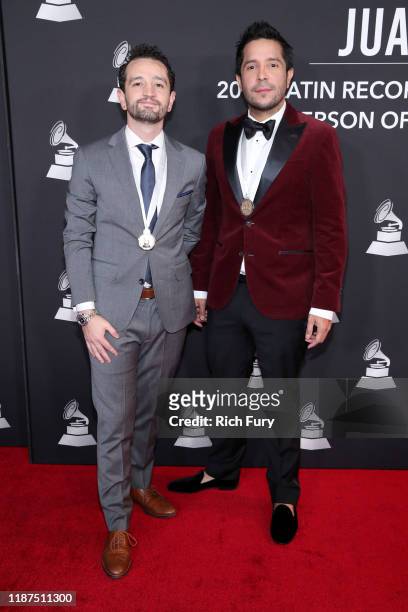 Andres Torres and Mauricio Rengifo attend the Latin Recording Academy's 2019 Person of the Year gala honoring Juanes at the Premier Ballroom at MGM...