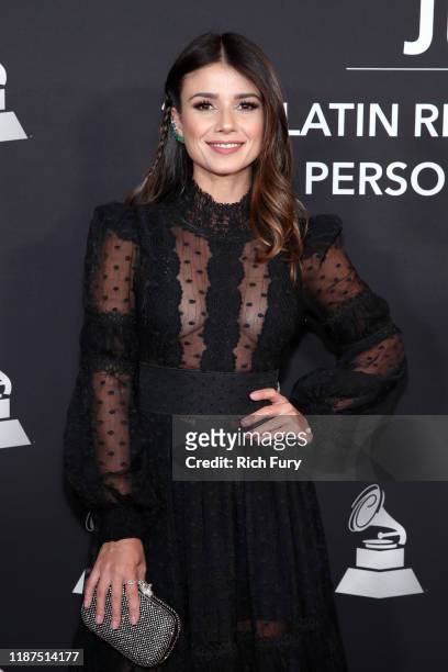 Paula Fernandes attends the Latin Recording Academy's 2019 Person of the Year gala honoring Juanes at the Premier Ballroom at MGM Grand Hotel &...