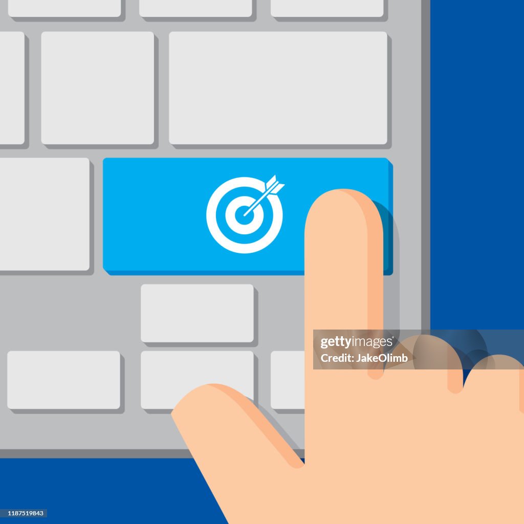 Target Select Button Keyboard Button Target Arrow 1 High-Res Vector Graphic - Getty Images