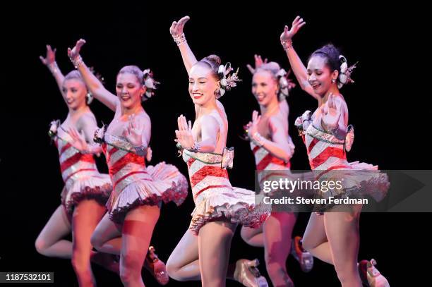 The Radio City Rockettes perform onstage during the opening night of the 2019 Christmas Spectacular Starring The Radio City Rockettes at Radio City...