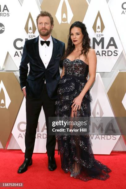 Dierks Bentley and Cassidy Black attend the 53nd annual CMA Awards at Bridgestone Arena on November 13, 2019 in Nashville, Tennessee.