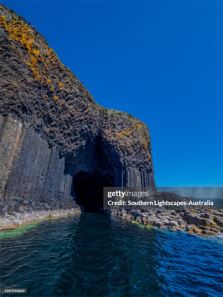 Fingals cave, Isle of Staffa, Inner-Hebrides, Scotland, United Kingdom.