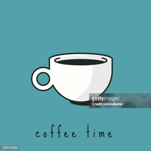 stockillustraties, clipart, cartoons en iconen met koffie kopje ontwerp - coffee break