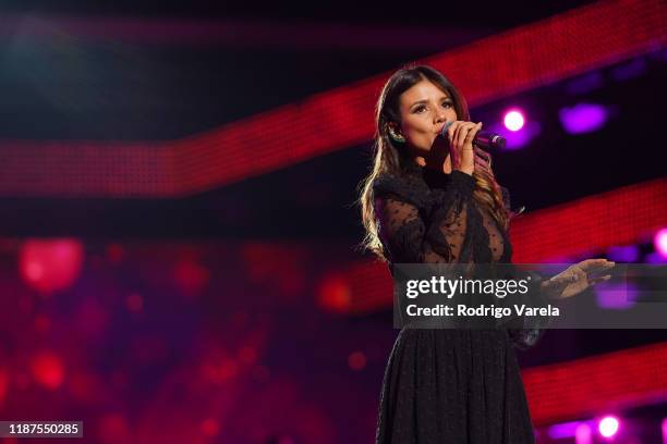 Paula Fernandes performs onstage during the Latin Recording Academy's 2019 Person of the Year gala honoring Juanes at the Premier Ballroom at MGM...