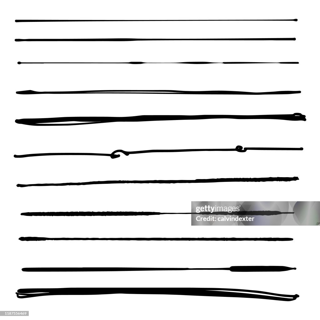 Inking and pencil brushes collection
