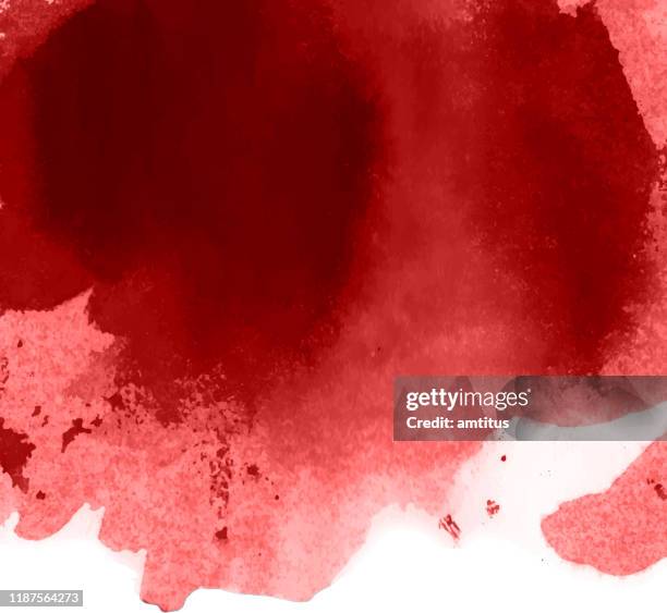 ilustraciones, imágenes clip art, dibujos animados e iconos de stock de mono mancha roja de sangre - acuarela en papel