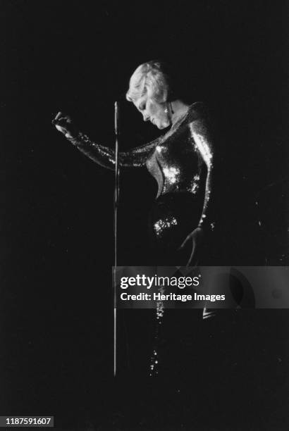 Peggy Lee, Pigalle Club, Piccadilly, St James's, London, 1961. Artist Brian Foskett.