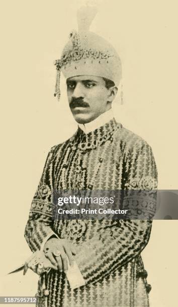 The Nizam of Hyderabad', circa 1911, . Portrait of Asaf Jah VII , the last Nizam of the princely state of Hyderabad in India. From "The Great World...