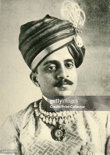 The Maharajah of Mysore', circa 1905, . Portrait of Yuvaraja Sri Sir Kanteerava Narasimharaja Wadiyar , the heir apparent of the princely state of...